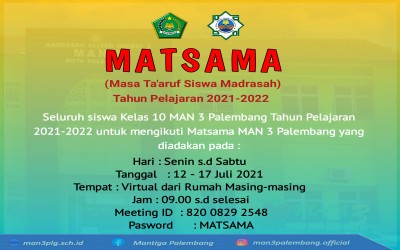 UNDANGAN MATSAMA VIRTUAL SISWA KELAS 10 TP 2021-2022